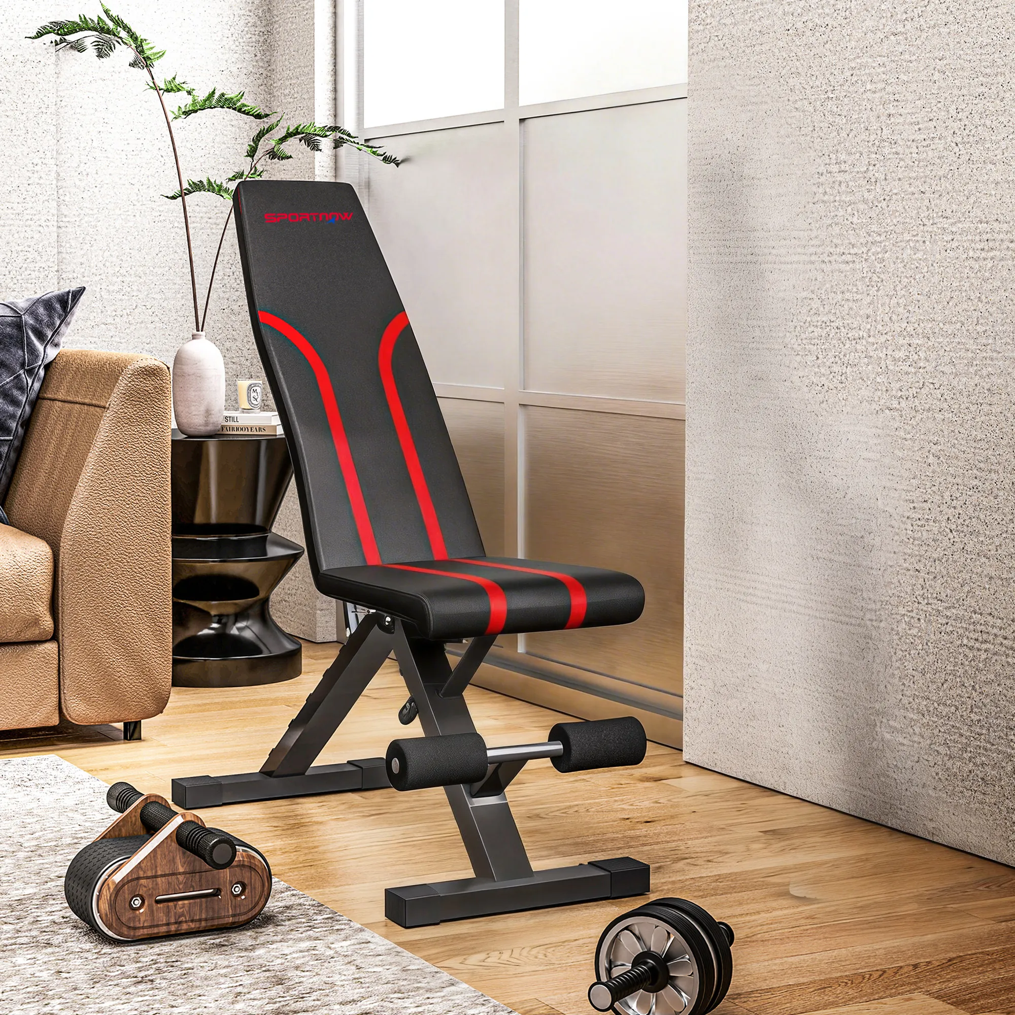 Banc de Musculation Pliable & Réglable 6 Positions – Charge 250 kg – Noir – Bild 2