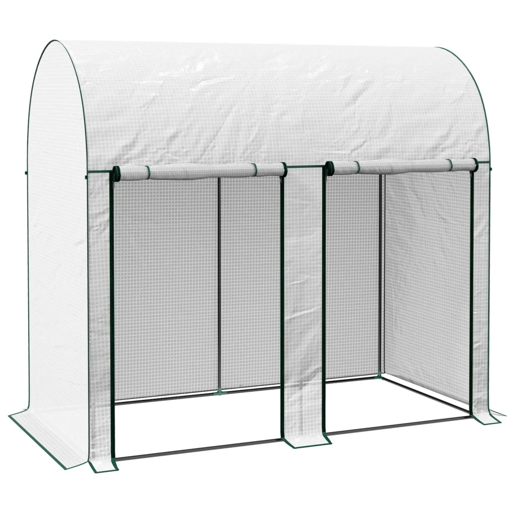 Serre de Jardin 2 × 1 × 1,78 m avec 2 Portes – Blanche