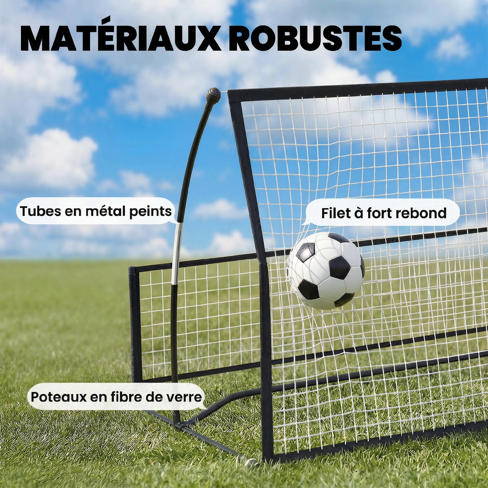 Filet de Rebond Football 2-en-1 Pliable – 200 cm – vue 5