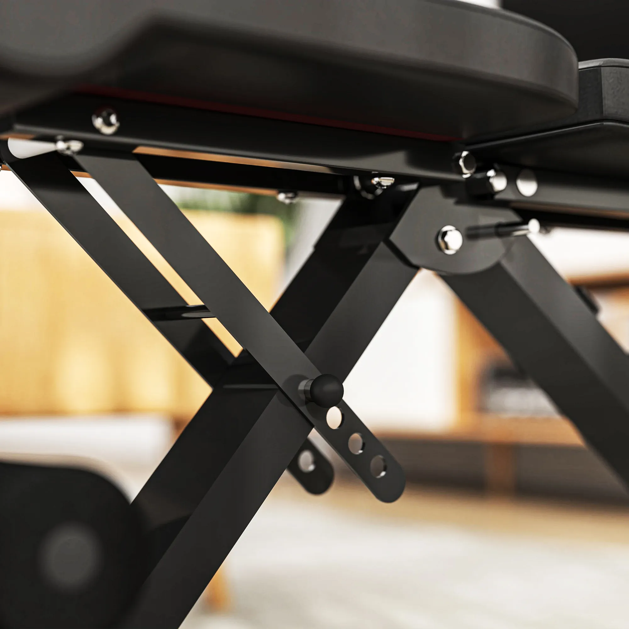 Banc de Musculation Pliable & Réglable 6 Positions – Charge 250 kg – Noir – Bild 8
