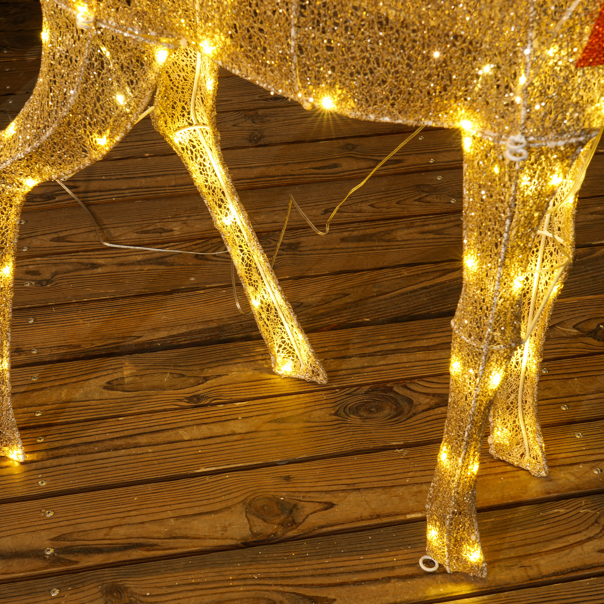 Renne lumineux de Noël 135 cm – 137 LED blanc chaud – Outsunny – vue 9