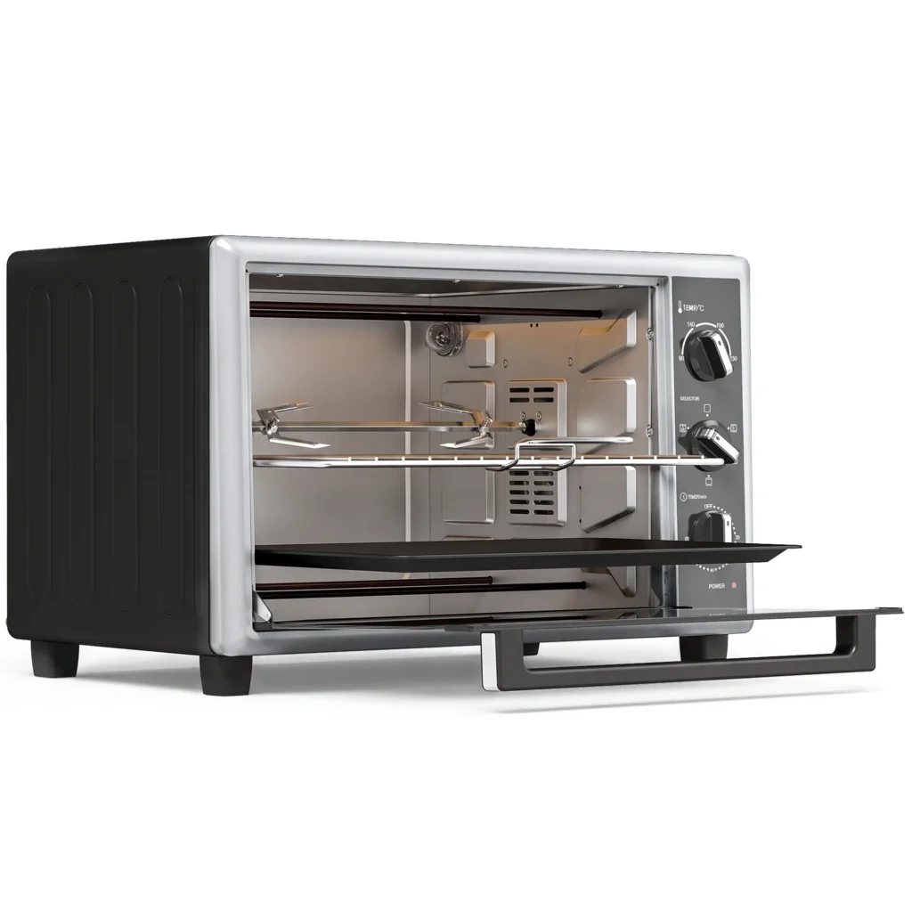 Mini-Four Électrique 32 L 1500 W Chaleur Tournante & Rôtissoire – Noir