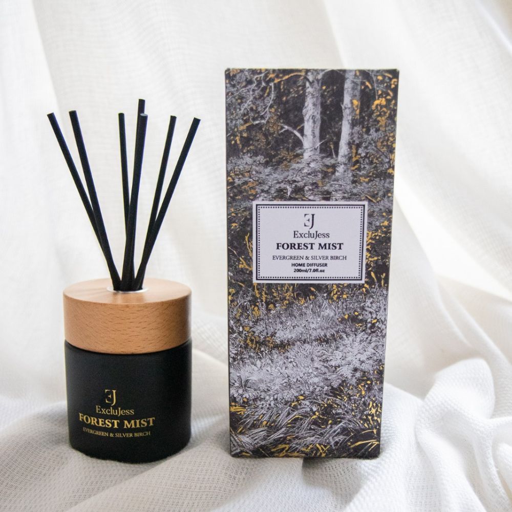 Diffuseur à bâtonnets Evergreen & Silver Birch 200 ml – Forest Mist