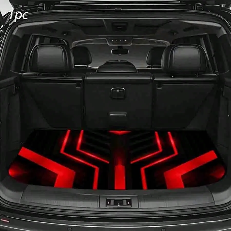 Tapis de coffre universel pour voiture – Motif diamant matelassé, protection renforcée pour SUV et berlines - D / Noir