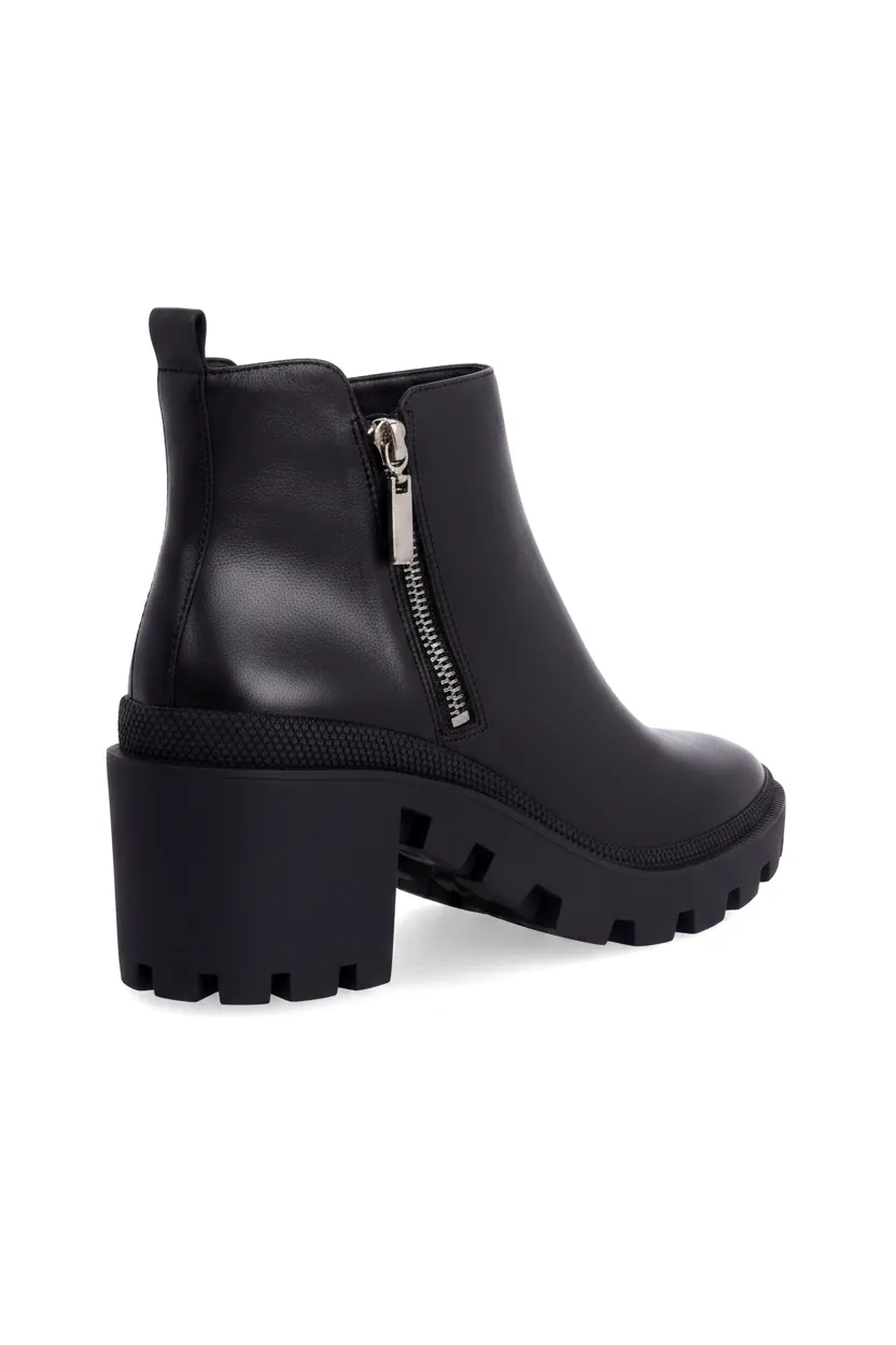 Bottines Femme Sophora en Cuir Noir – Semelle Crantée et Talon 9 cm - Image 2
