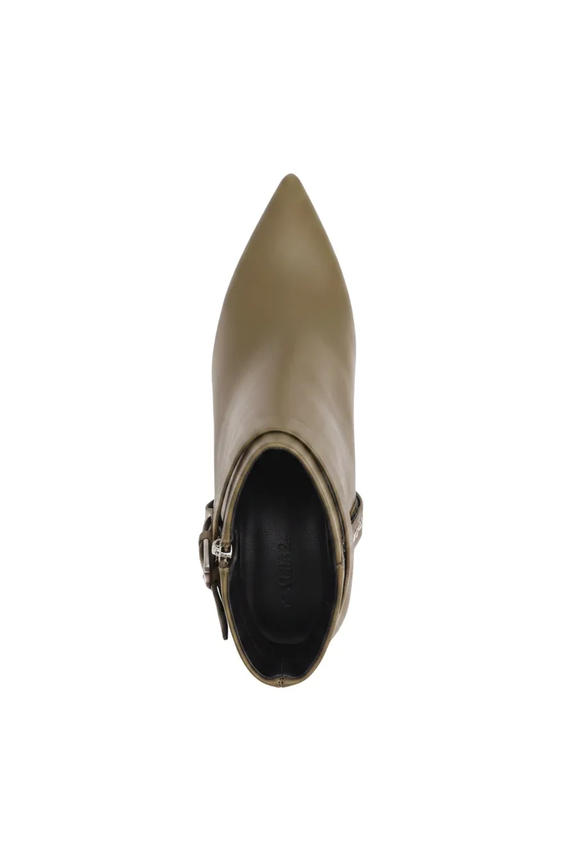 Bottines Femme Salvia en Cuir Vert Olive – Talon Évasé 9 cm - Image 3