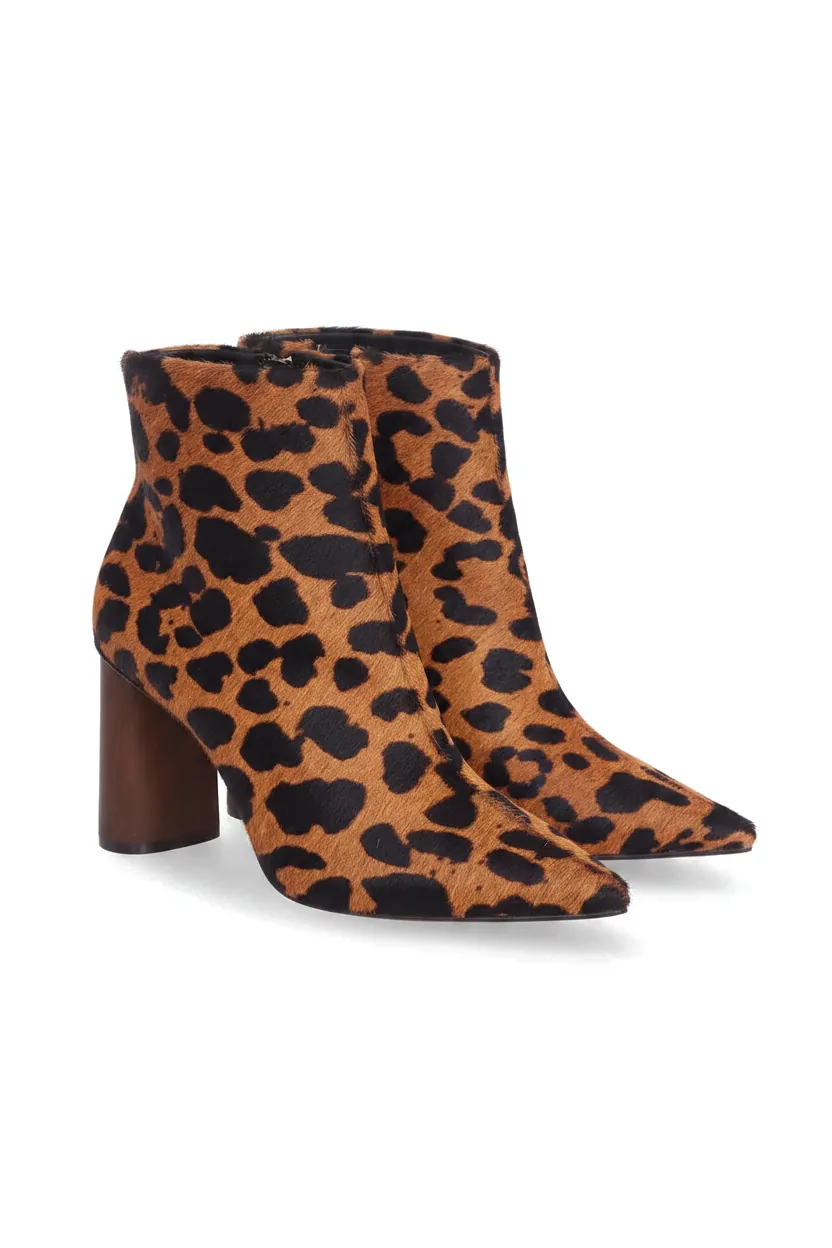 Bottines Femme Sapucaia en Cuir de Veau Léopard – Talon Bois 8,4 cm - Image 2