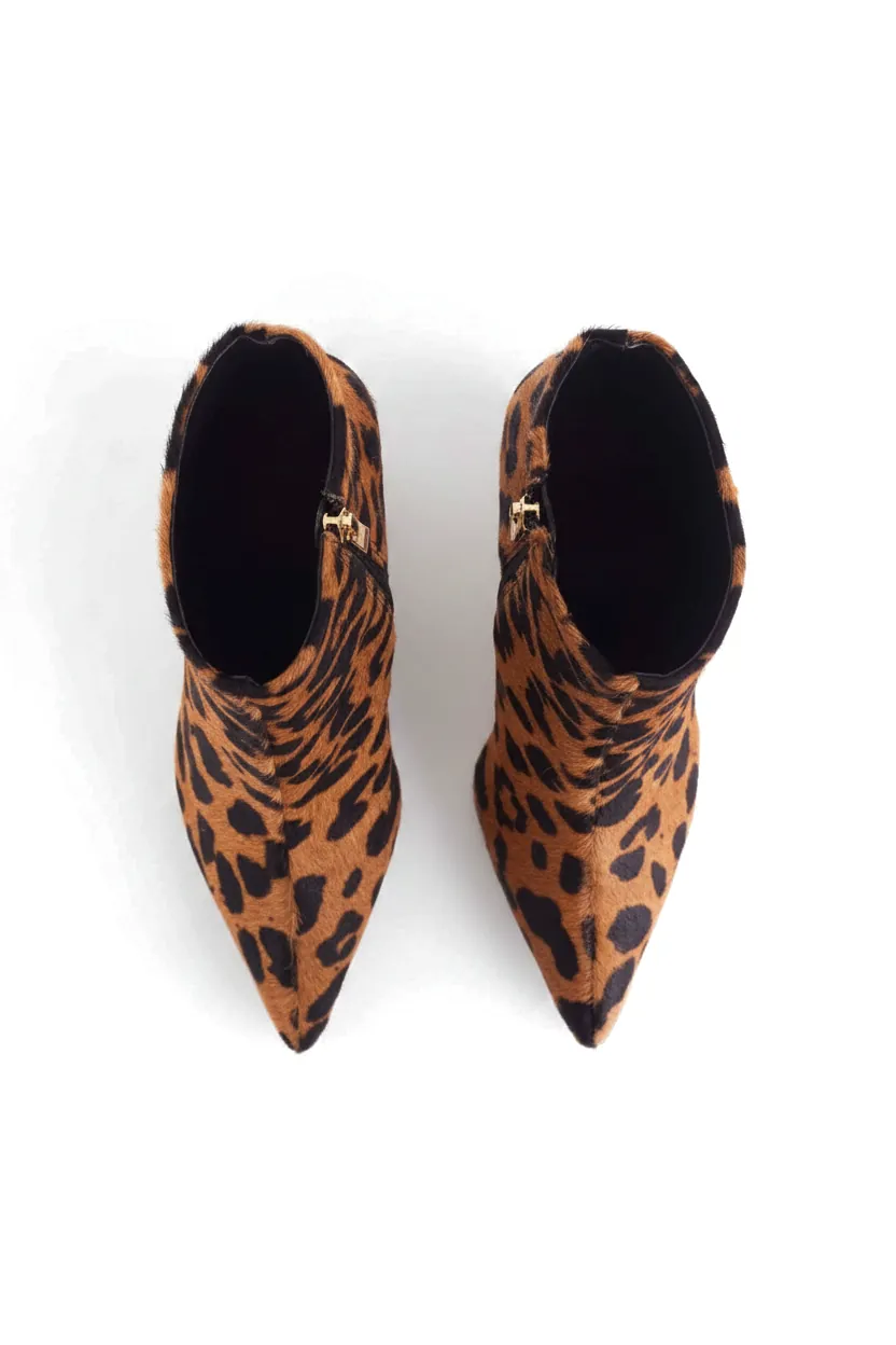 Bottines Femme Sapucaia en Cuir de Veau Léopard – Talon Bois 8,4 cm - Image 3