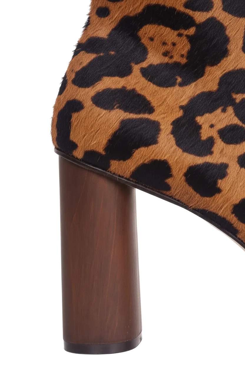 Bottines Femme Sapucaia en Cuir de Veau Léopard – Talon Bois 8,4 cm - Image 5