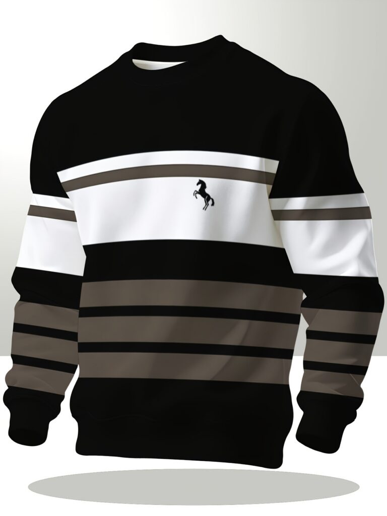 Sweat Homme à Col Rond et Imprimé Tendance – Manches Longues