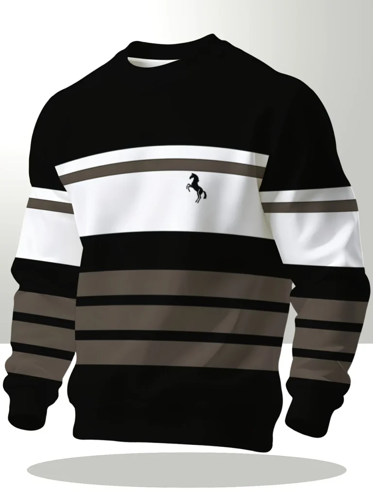 Sweat Homme à Col Rond et Imprimé Tendance – Manches Longues