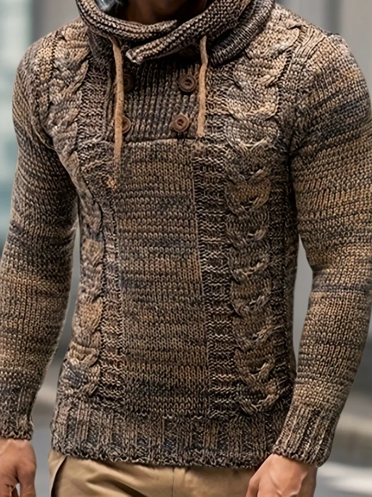 Sweat Homme en Polaire Épaisse à Col Rond – Motif Aile Blanche
