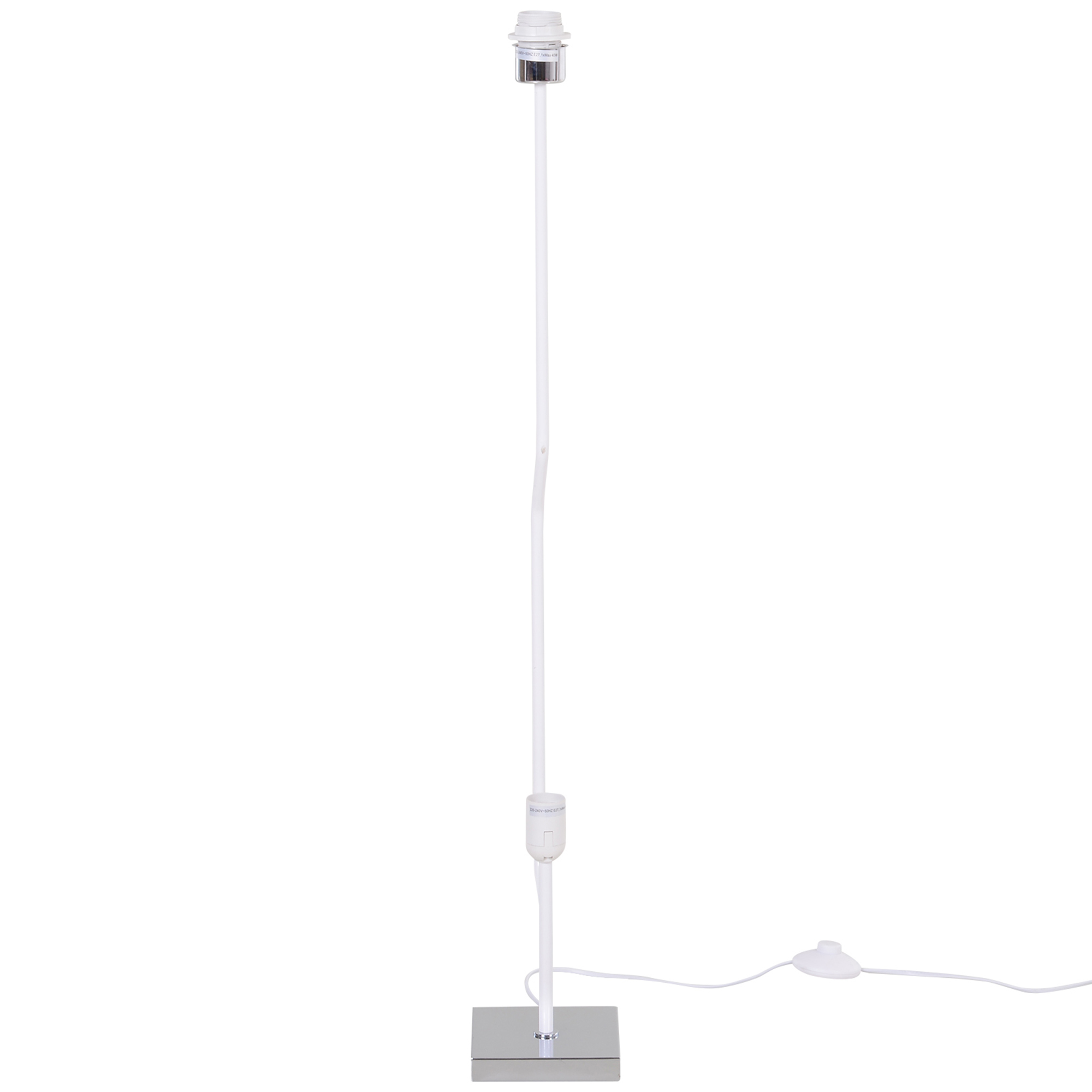 Lampadaire Lampe sur Pied de Salon Style Moderne Lampadaire sur Pied avec Interrupteur Acier Blanc - Image 9