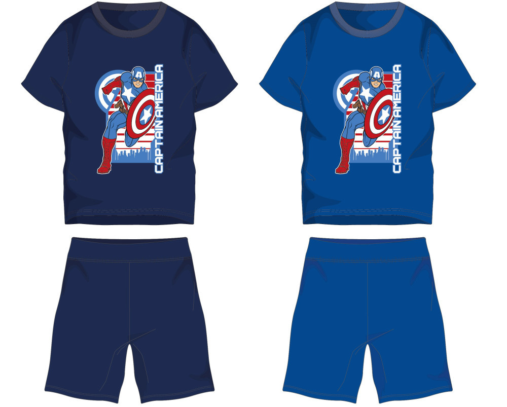 Ensemble Été Enfant Avengers – T-shirt et Short – Bleu Marine – 110