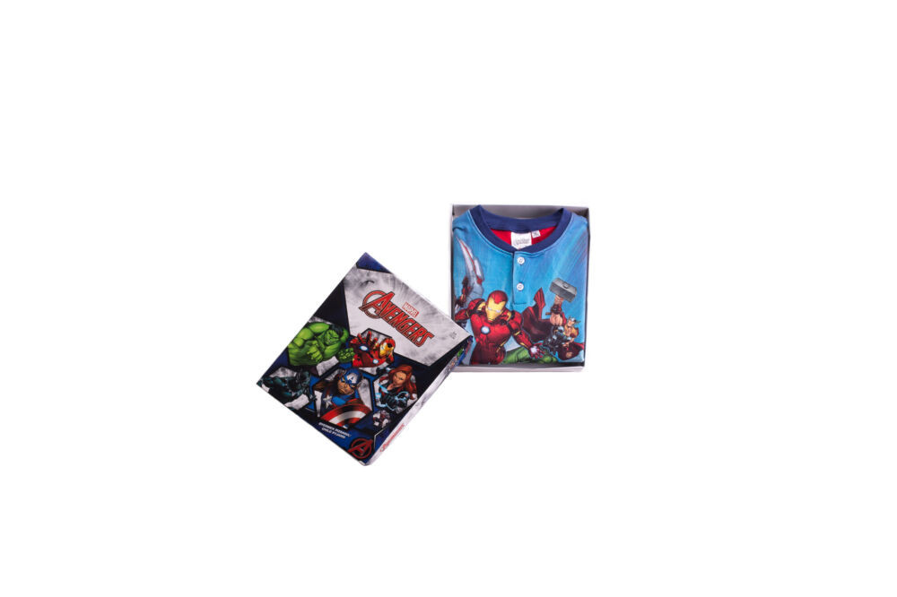 Pyjama Flanelle Enfant Avengers – Bleu Marine et Rouge – 122 - Image 2