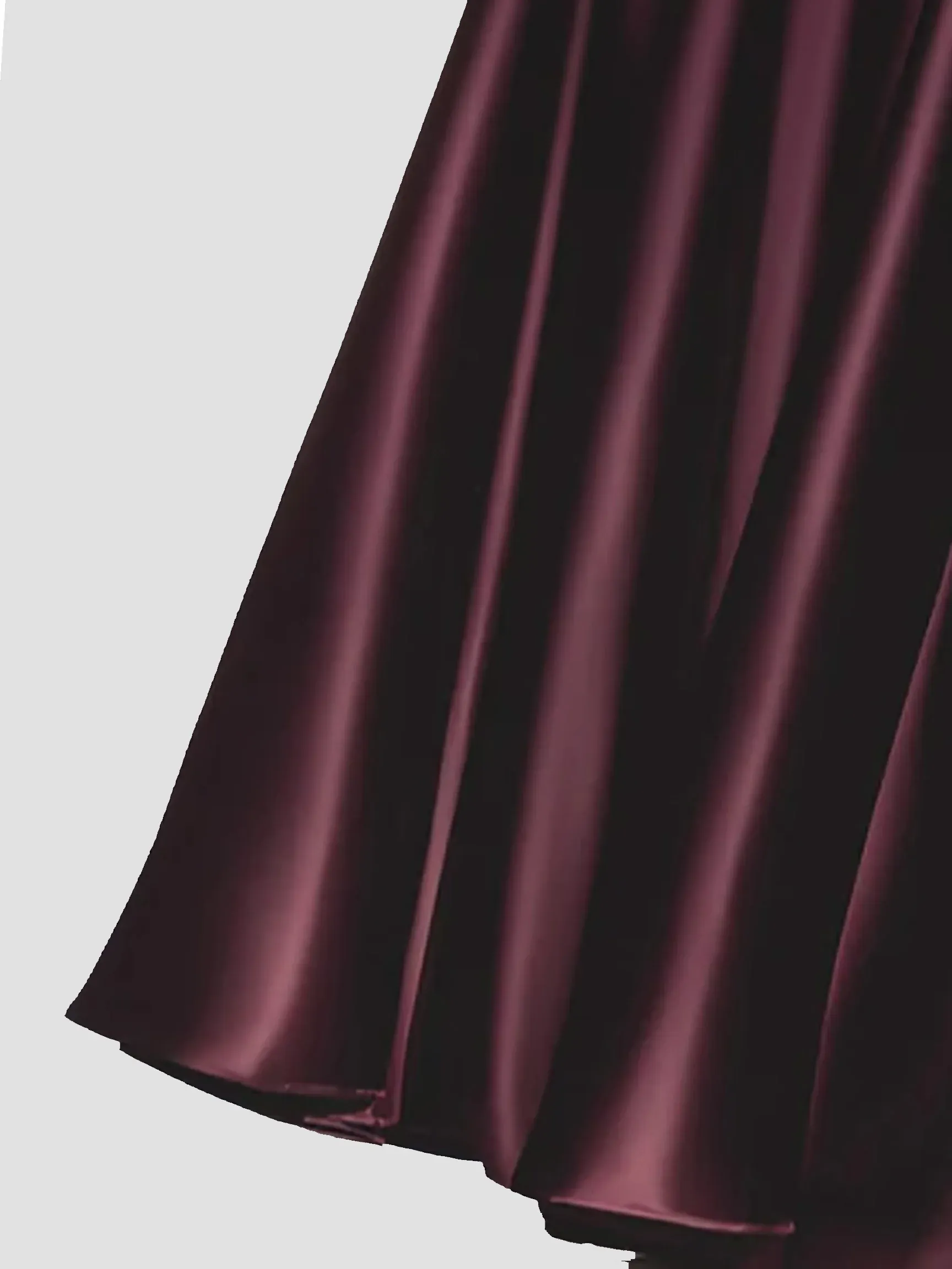 Robe de Soirée Longue Femme – Velours, Manches à Sequins et Jupe Satinée – Bordeaux - Image 4