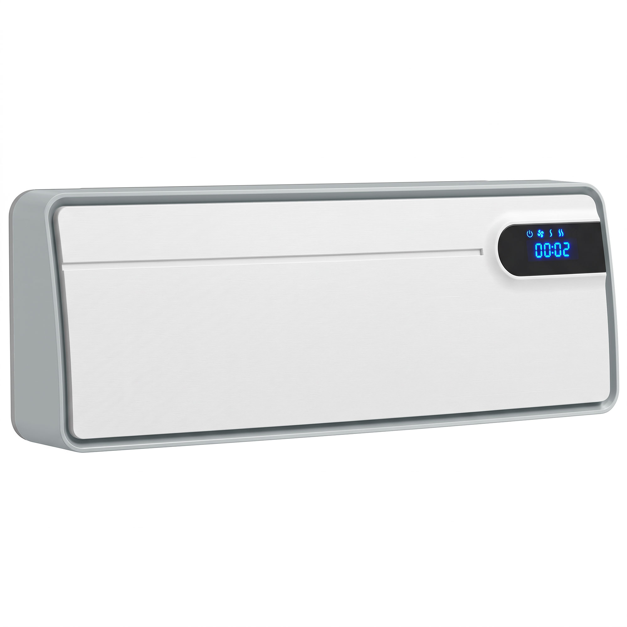 Chauffage soufflant mural connecté Wi-Fi 2000 W – Céramique PTC, Tuya, Alexa, Google Assistant et télécommande – Blanc
