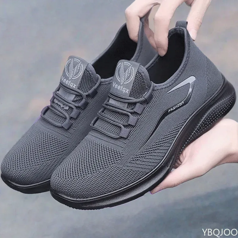 Baskets Homme Grises Légères en Mesh – Style Décontracté