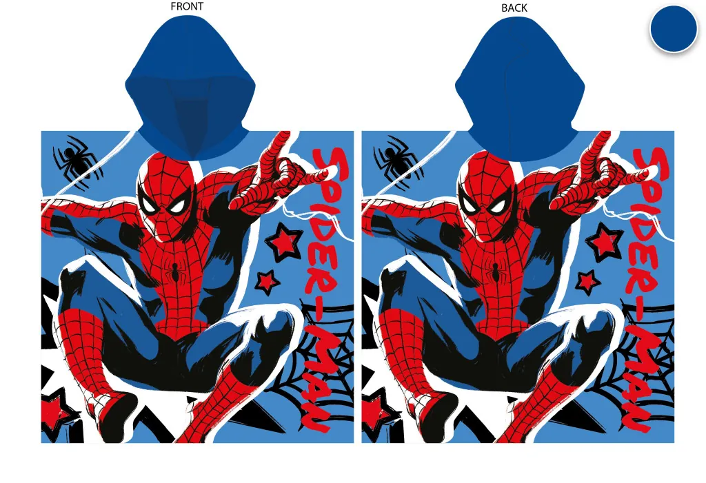 Poncho de Bain Enfant Spider-Man – Séchage Rapide – 55 × 110 cm