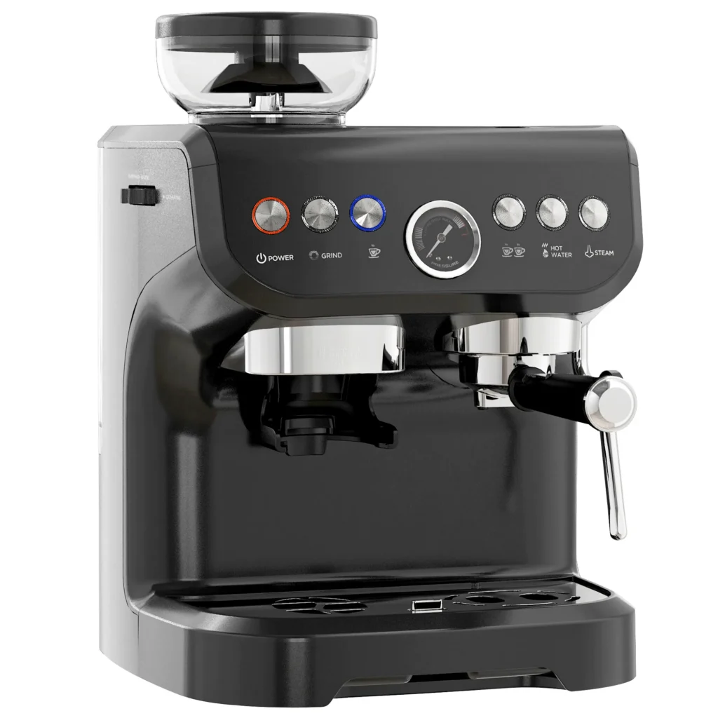 Machine Expresso avec Moulin à Grains 1600 W – 15 Bars & Buse Vapeur – Noir