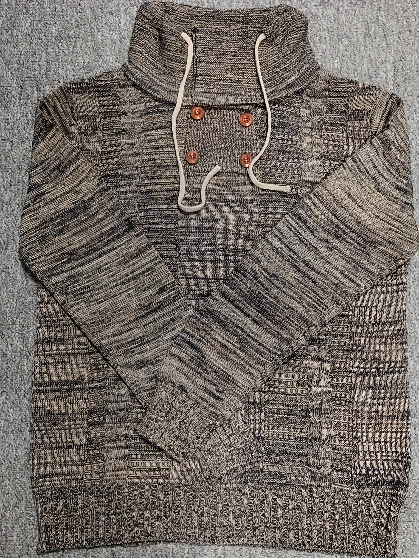 Sweat Homme en Polaire Épaisse à Col Rond – Motif Aile Blanche