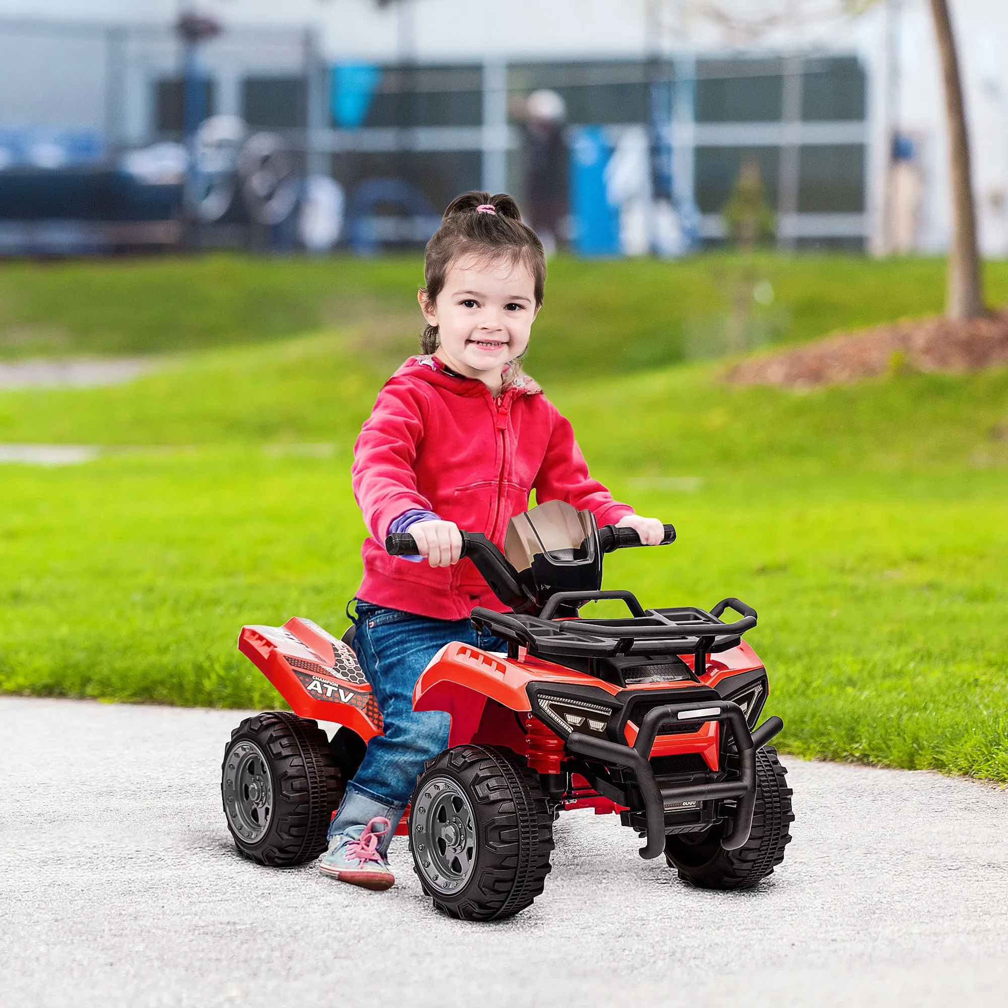 Quad Électrique Enfant Rouge 6 V – 18 à 36 Mois – 4 Roues – 2 km/h - Afbeelding 2