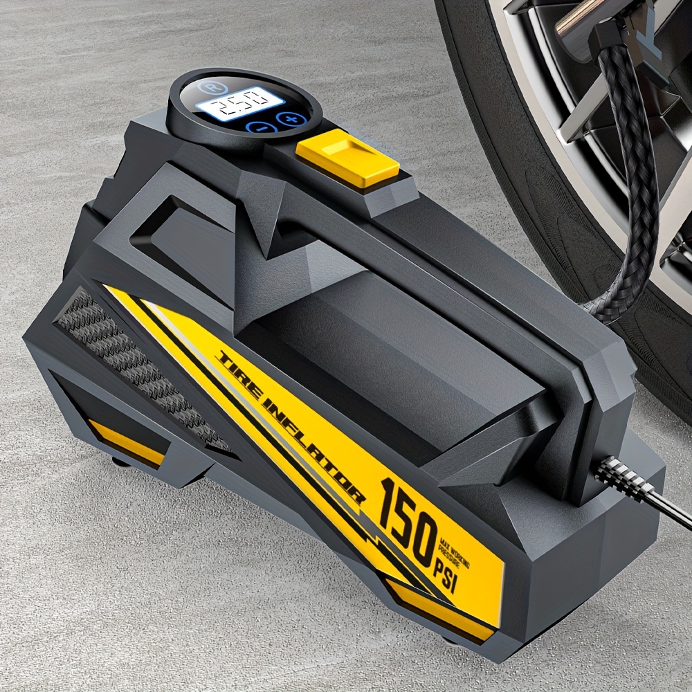 Compresseur d'Air Portable 12V pour Voiture – Gonfleur Pneus Digital 150 PSI avec LED - 1