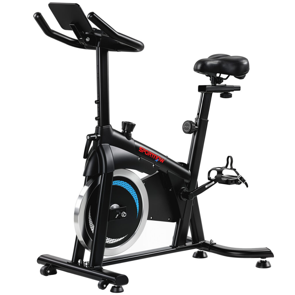 Vélo d'Appartement Connecté Bluetooth – Zwift & Kinomap – Résistance Magnétique – Noir