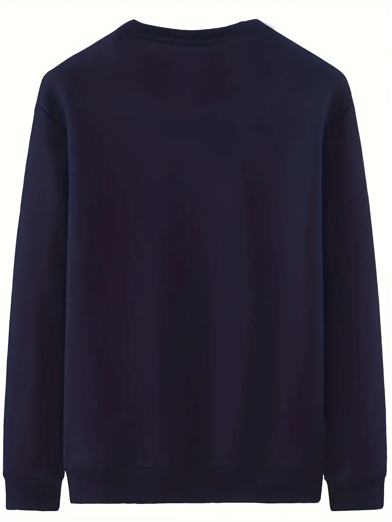 Sweat Homme en Polaire Épaisse à Col Rond – Motif Aile Blanche