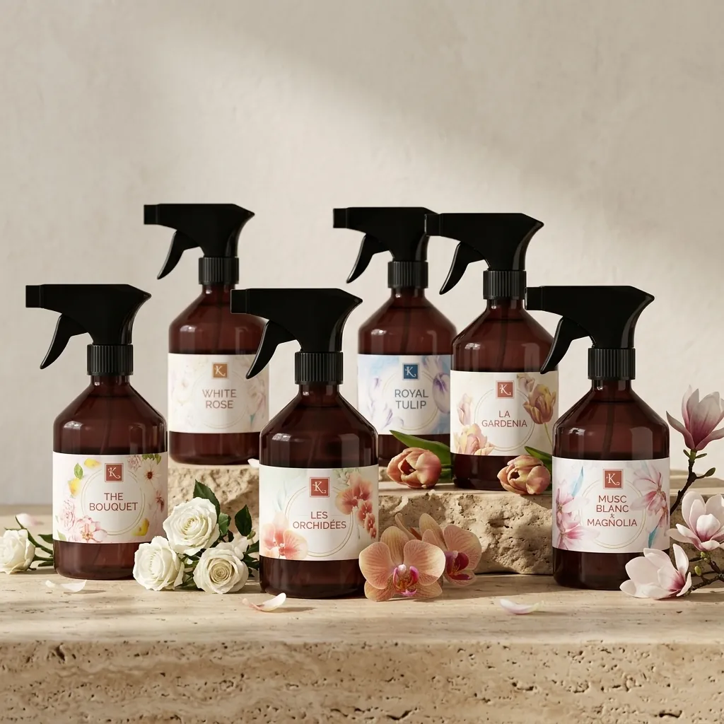 Spray d’Ambiance Floral 500 ml – Collection Florale – 6 Parfums au Choix
