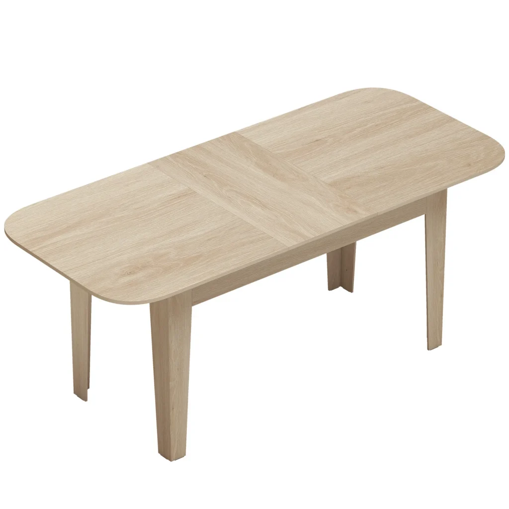 Table à Manger Extensible Ovale 4 à 6 Personnes – 140 à 180 cm – Chêne