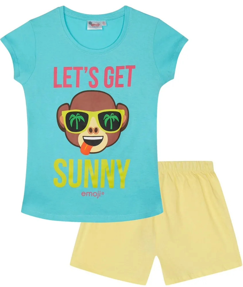 Pyjama Emoji Turquoise et Jaune – Enfant
