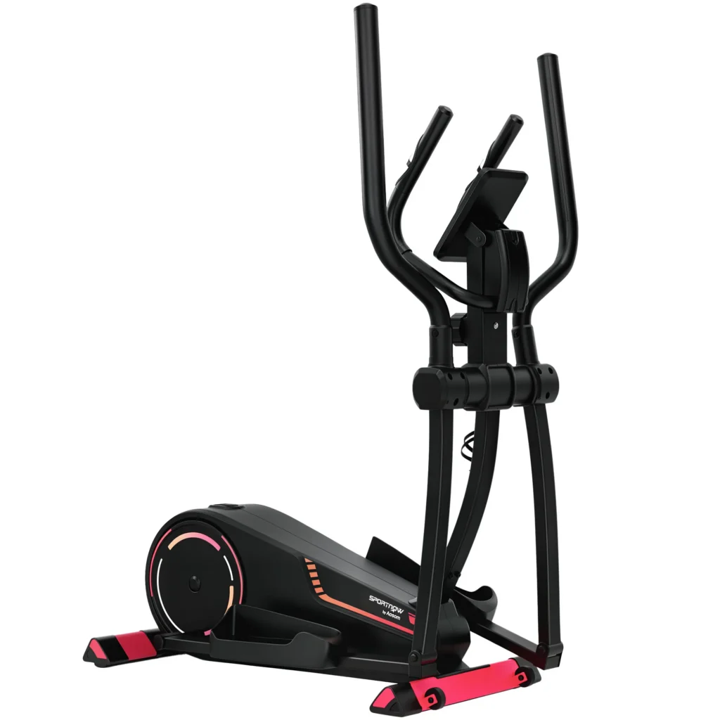 Vélo elliptique magnétique connecté Bluetooth – 16 niveaux de résistance, roue d'inertie 6 kg et écran LCD – Noir